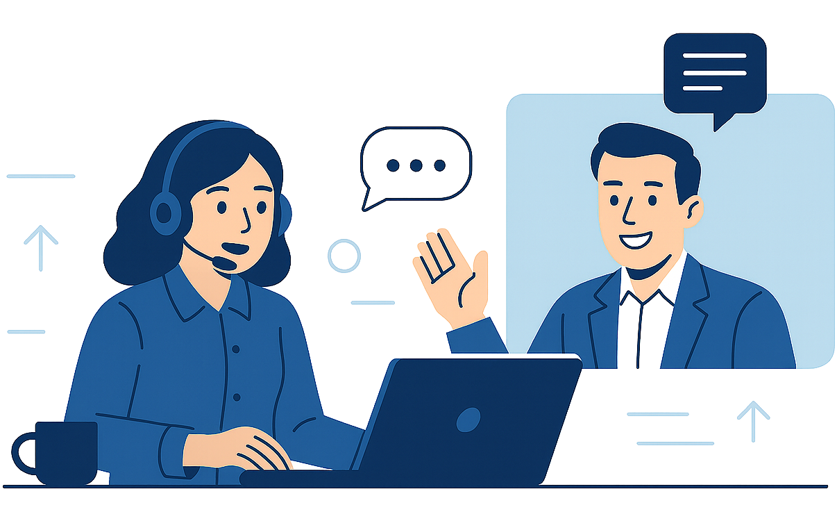 CRM Configuration for Service Providers - Professional with smartphone and digital dashboard